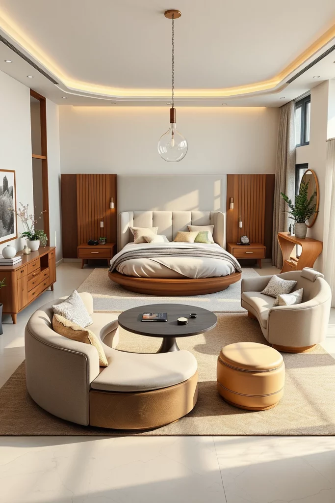 65 Curved Bedroom Furniture Ideas to Transform Your Sleeping Space