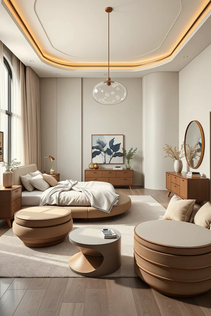 65 Curved Bedroom Furniture Ideas to Transform Your Sleeping Space