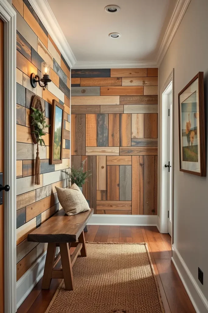 Timber Tales: 72 Artistic Panel Designs That Transform Hallways into Gallery Spaces