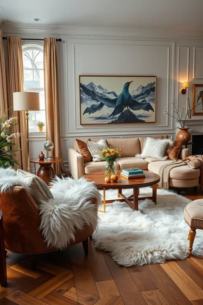 Textural Symphony: 67 Textures Fall Living Room Ideas to Embrace the Season