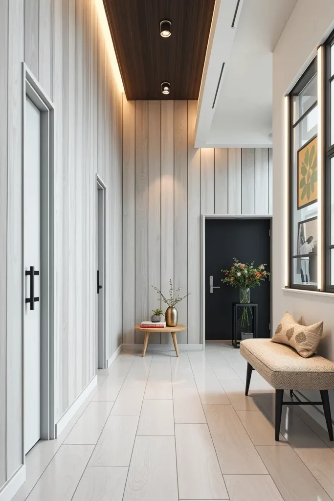 Timber Tales: 72 Artistic Panel Designs That Transform Hallways into Gallery Spaces