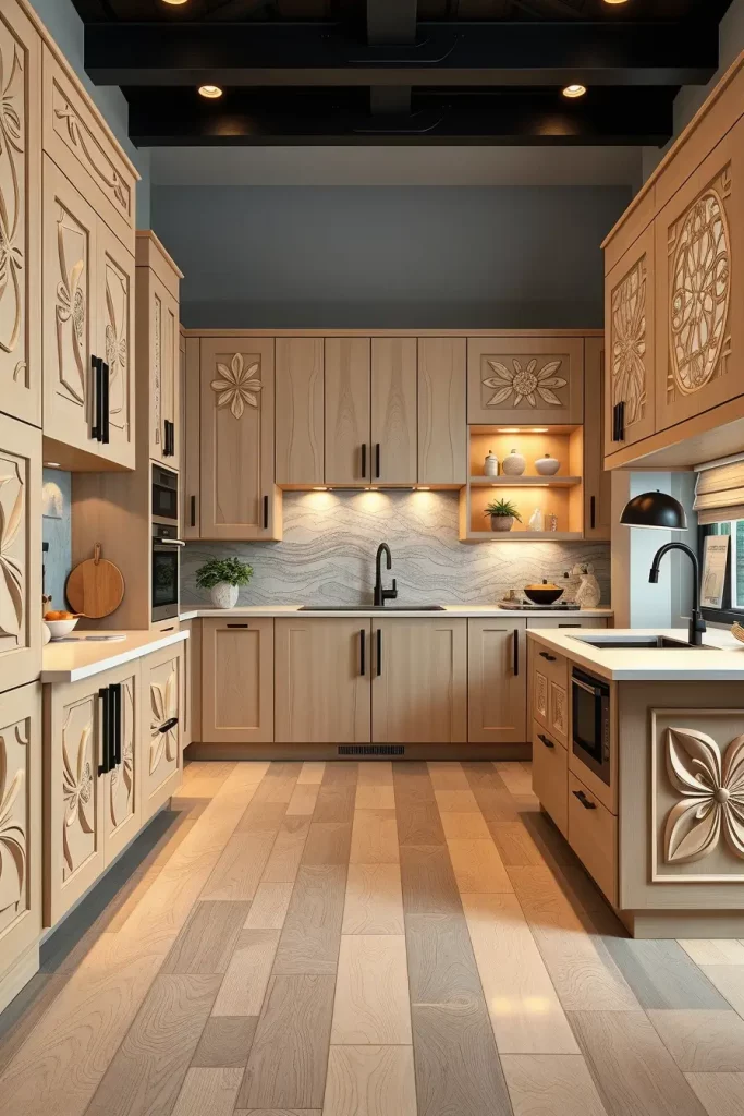 61 Carved Wood Kitchen Cabinets Ideas to Add Character and Elegance