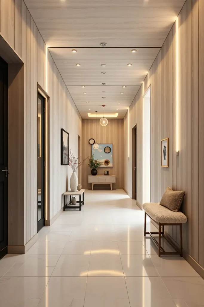 Timber Tales: 72 Artistic Panel Designs That Transform Hallways into Gallery Spaces