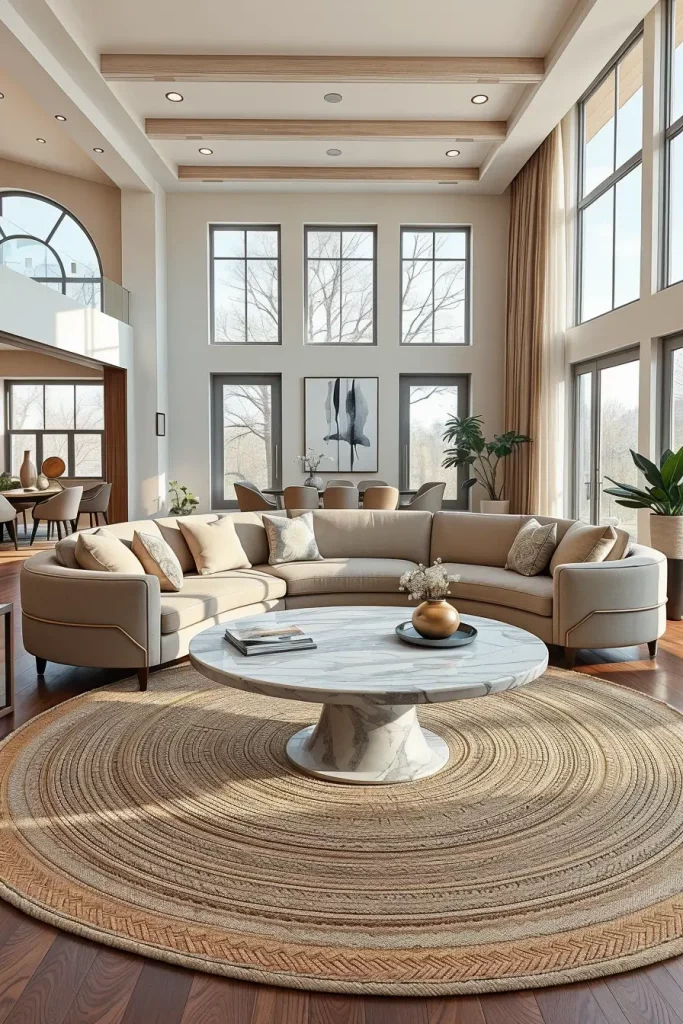 Sculpted Serenity: 68 Soft Curves in the Living Room That Whisper Modern Elegance