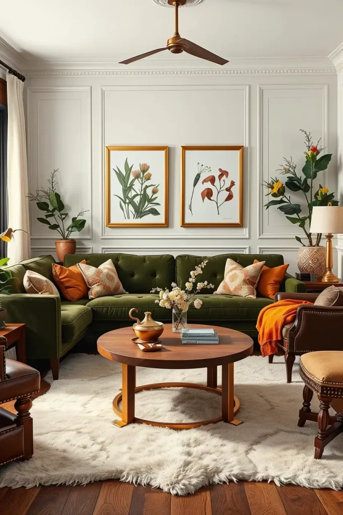63 Colors of a Cozy Fall Living Room: Unexpected Shades for a Glowing Interior