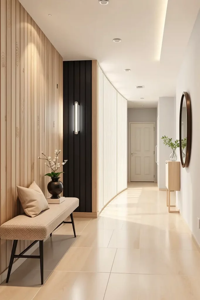 Timber Tales: 72 Artistic Panel Designs That Transform Hallways into Gallery Spaces