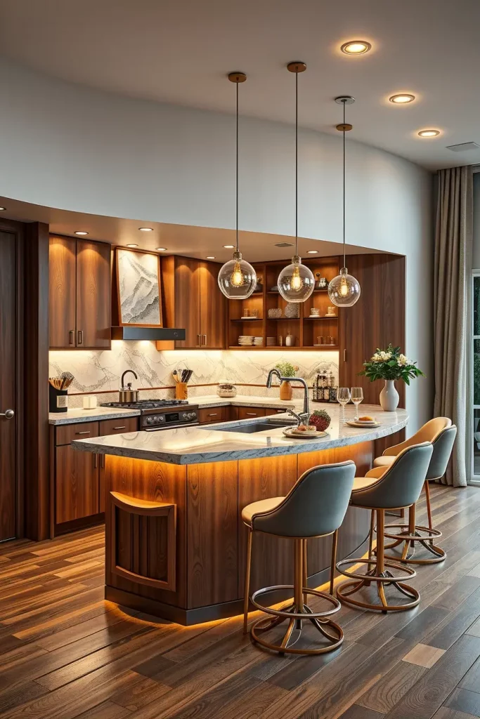 Whispers of Elegance: 67 Soft Curves in the Kitchen That Transform Every Space