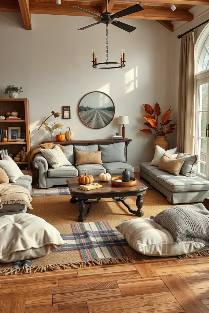 Textural Symphony: 67 Textures Fall Living Room Ideas to Embrace the Season