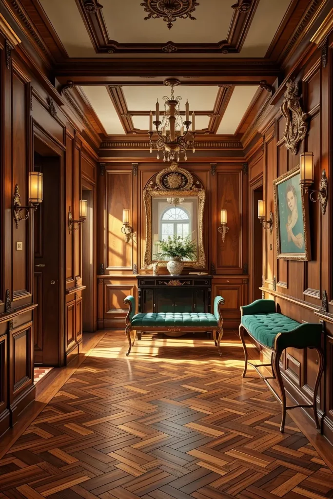 Timber Tales: 72 Artistic Panel Designs That Transform Hallways into Gallery Spaces