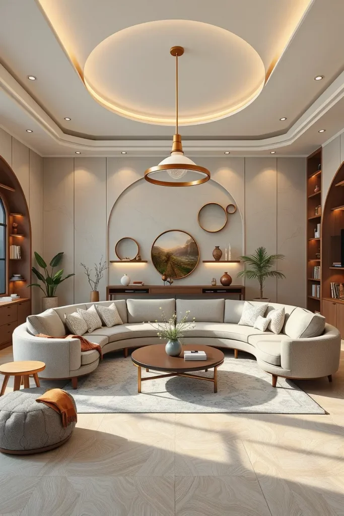 66 Corner-Free Furniture Ideas for Bedrooms and Living Rooms