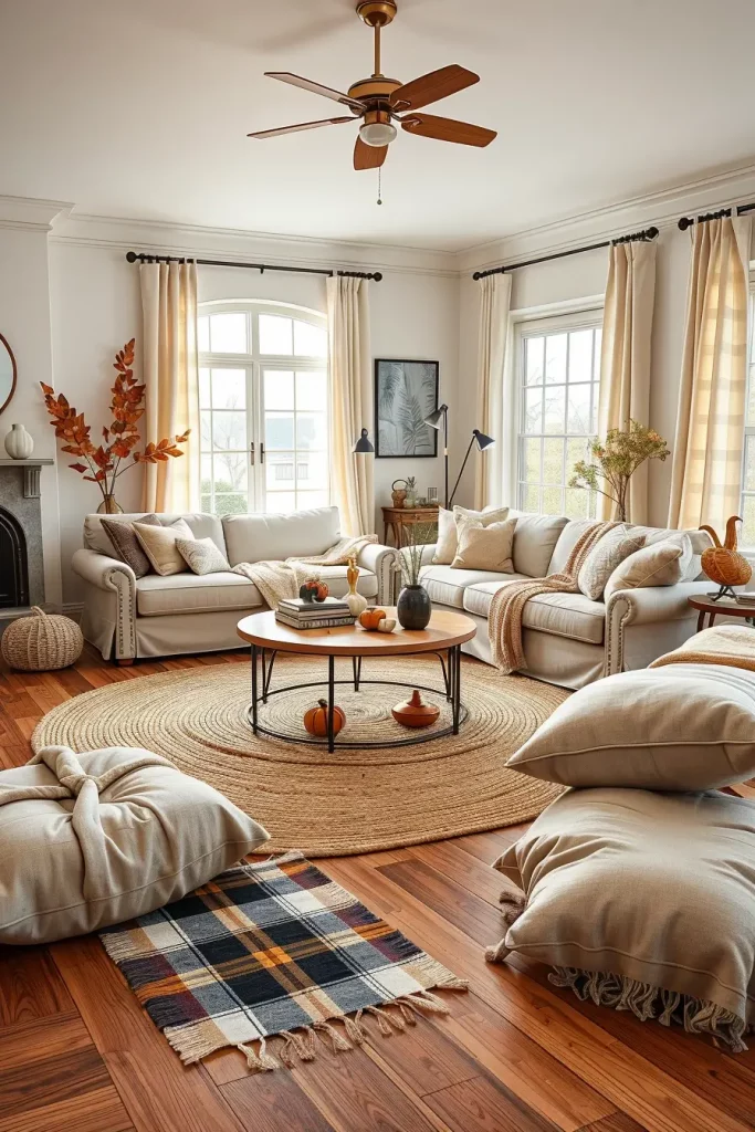 Textural Symphony: 67 Textures Fall Living Room Ideas to Embrace the Season
