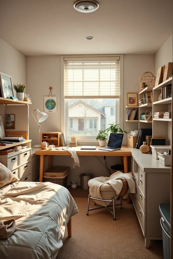 51 Minimalist Dorm Room Design Ideas for a Clean and Modern College Space