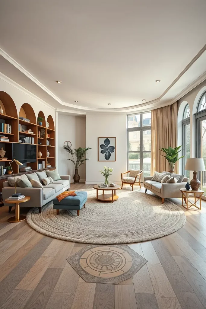 Sculpted Serenity: 68 Soft Curves in the Living Room That Whisper Modern Elegance