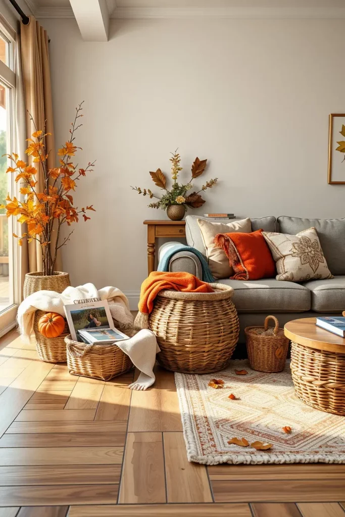 Textural Symphony: 67 Textures Fall Living Room Ideas to Embrace the Season