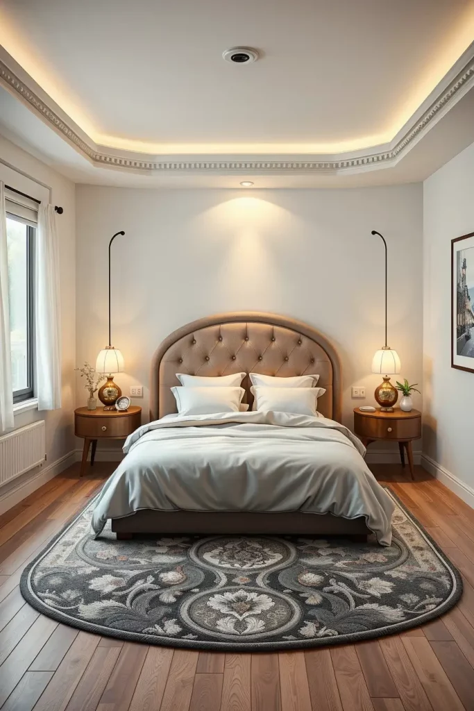 66 Corner-Free Furniture Ideas for Bedrooms and Living Rooms
