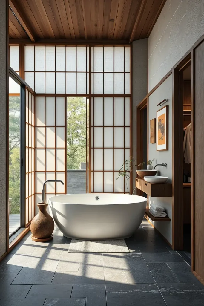 Wabi-Sabi Soaks and Scandinavian Softenings: 64 Unconventional Japandi Bathrooms