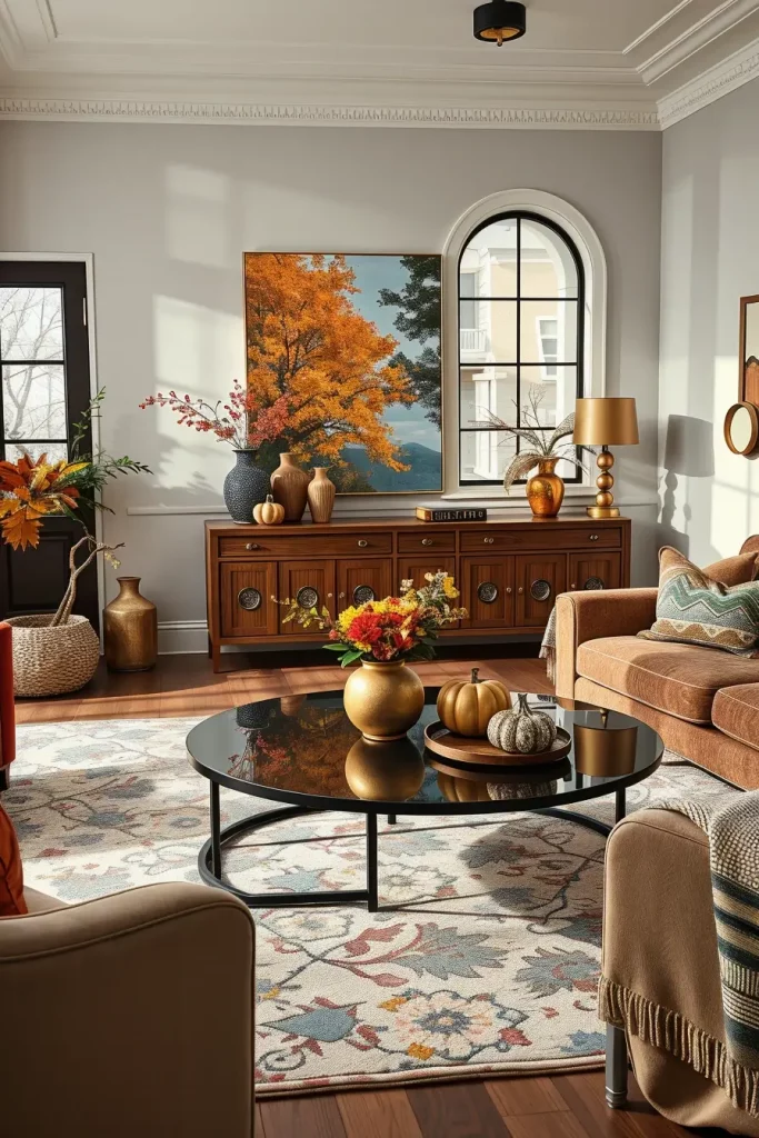Textural Symphony: 67 Textures Fall Living Room Ideas to Embrace the Season