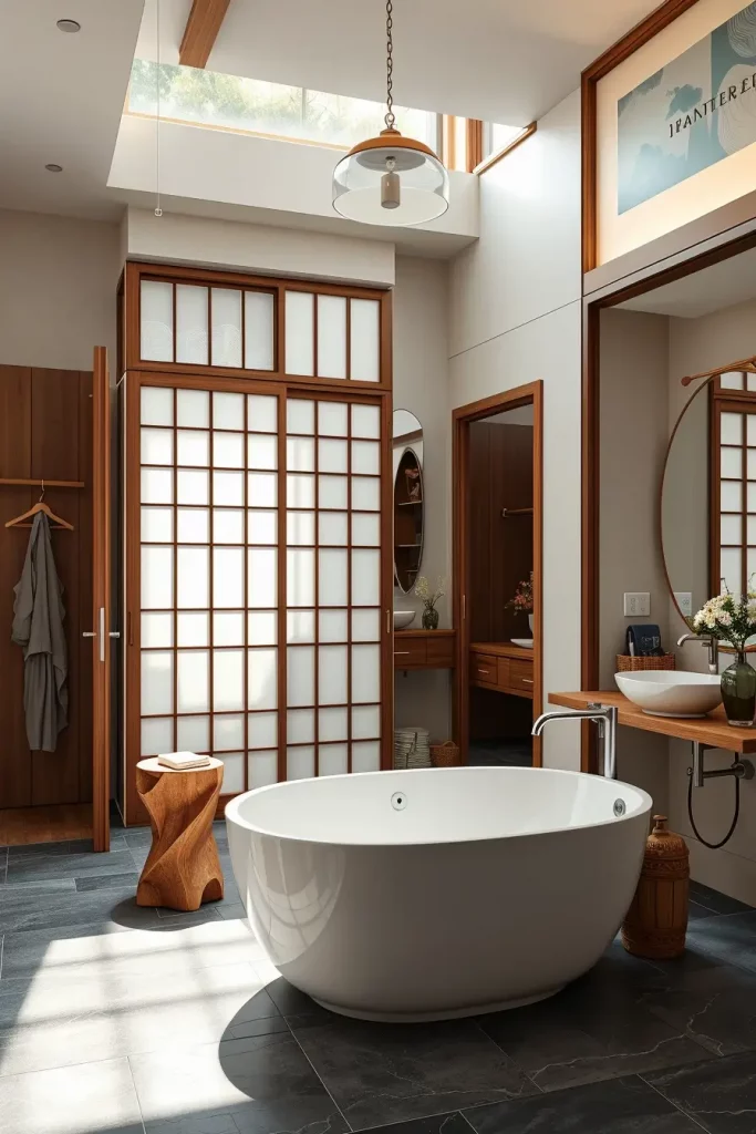 Wabi-Sabi Soaks and Scandinavian Softenings: 64 Unconventional Japandi Bathrooms