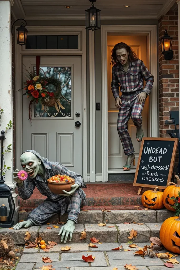 65 Cute and Funny Halloween Porch Decorations 2025 to Make Your Home the Talk of the Block