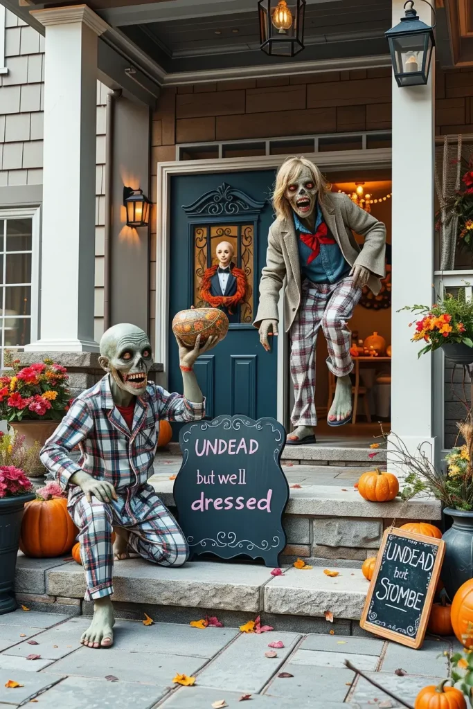 65 Cute and Funny Halloween Porch Decorations 2025 to Make Your Home the Talk of the Block