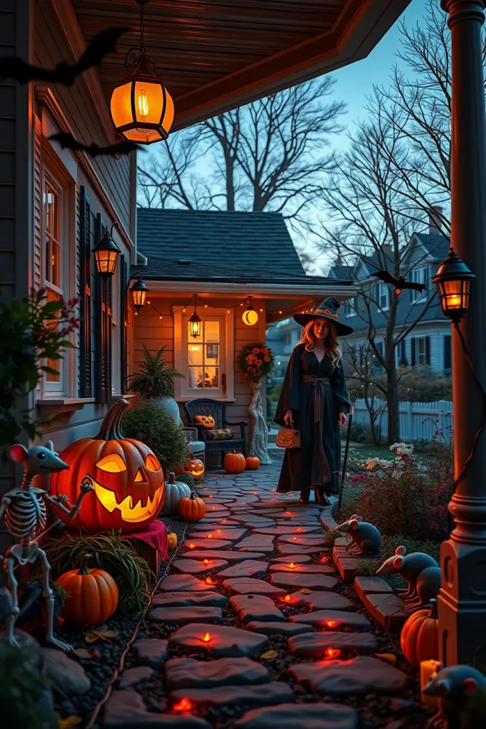 65 Cute and Funny Halloween Porch Decorations 2025 to Make Your Home the Talk of the Block