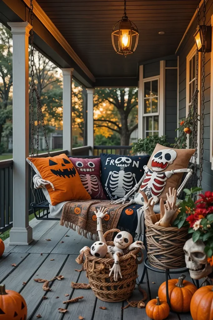 65 Cute and Funny Halloween Porch Decorations 2025 to Make Your Home the Talk of the Block