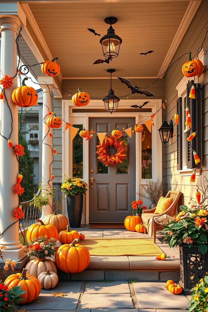 65 Cute and Funny Halloween Porch Decorations 2025 to Make Your Home the Talk of the Block