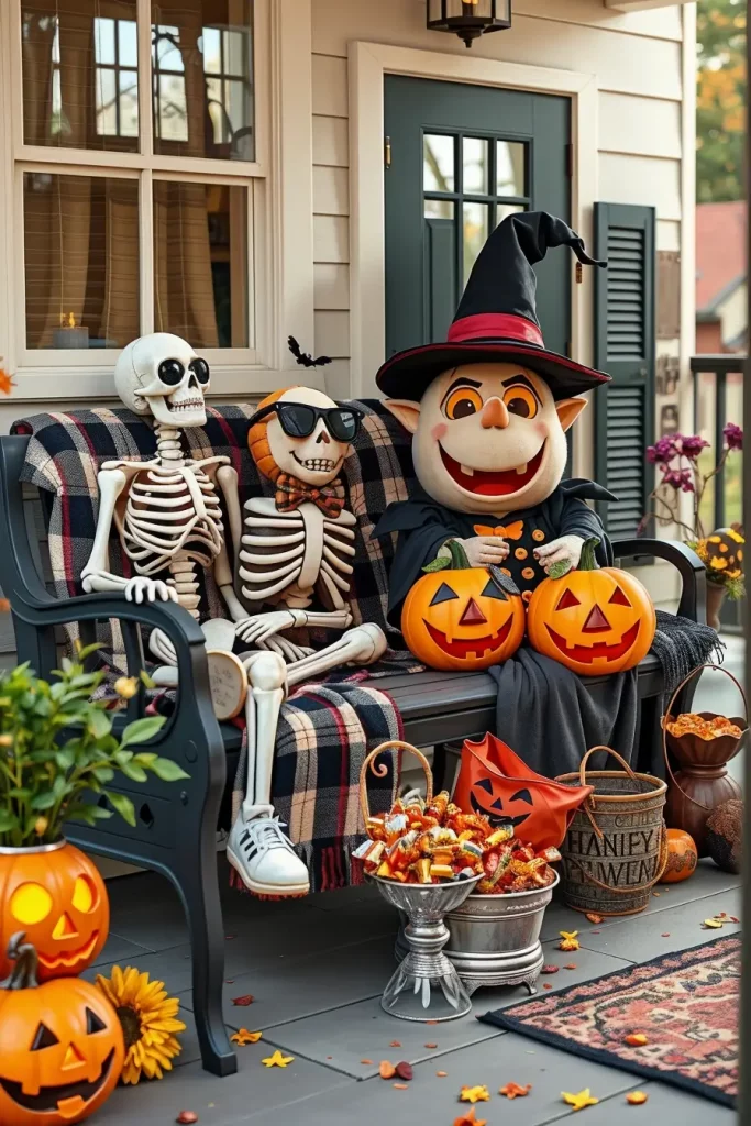 65 Cute and Funny Halloween Porch Decorations 2025 to Make Your Home the Talk of the Block