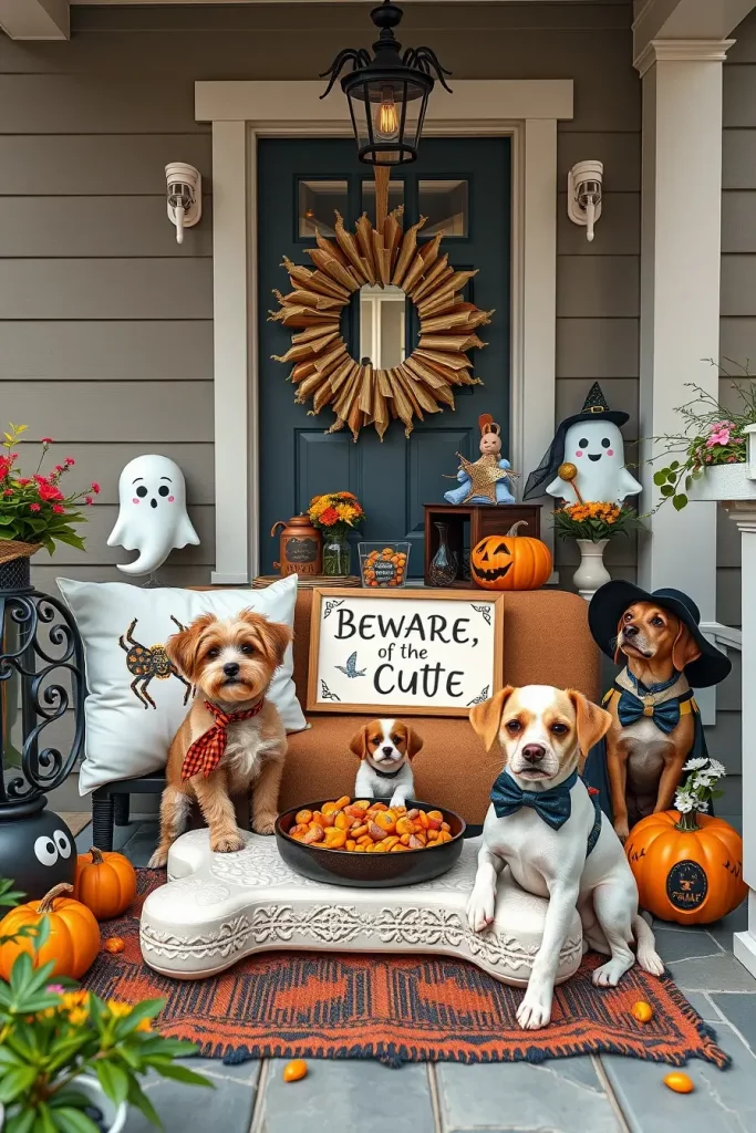 65 Cute and Funny Halloween Porch Decorations 2025 to Make Your Home the Talk of the Block