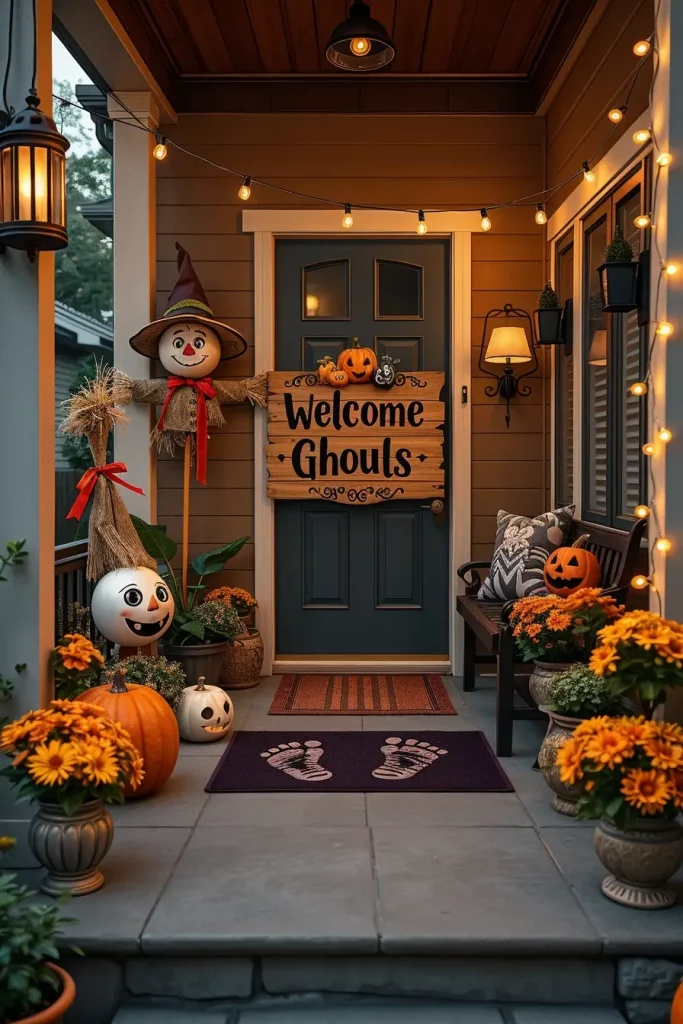 65 Cute and Funny Halloween Porch Decorations 2025 to Make Your Home the Talk of the Block