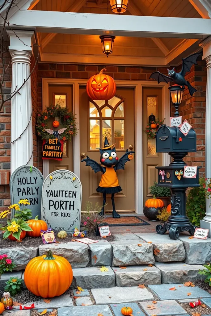 65 Cute and Funny Halloween Porch Decorations 2025 to Make Your Home the Talk of the Block