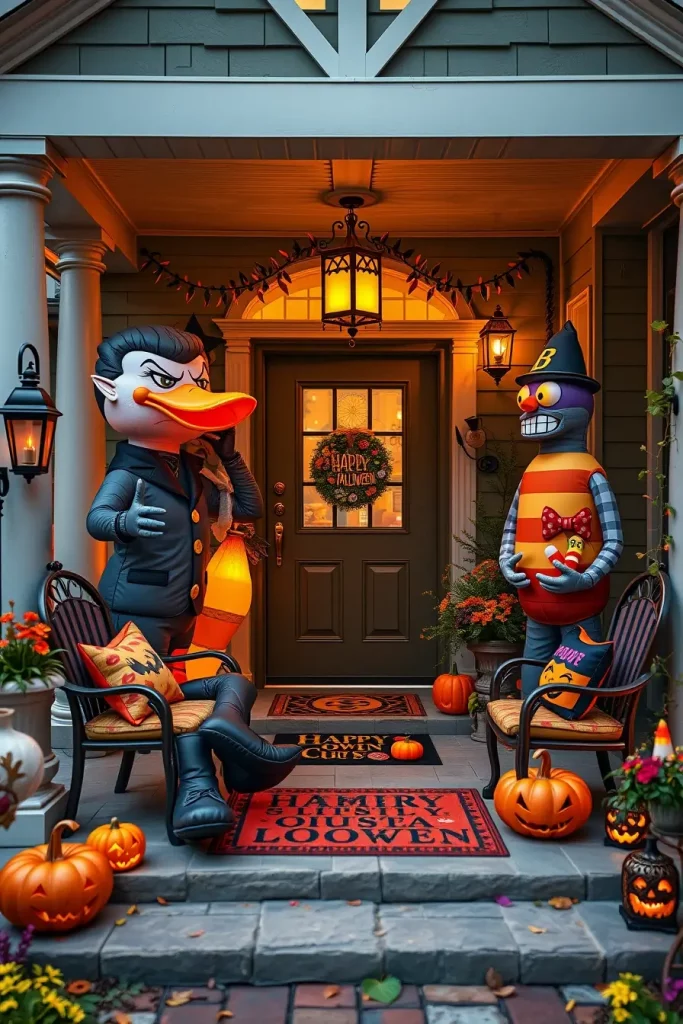 65 Cute and Funny Halloween Porch Decorations 2025 to Make Your Home the Talk of the Block