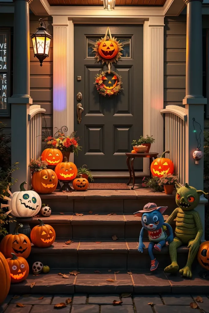 65 Cute and Funny Halloween Porch Decorations 2025 to Make Your Home the Talk of the Block
