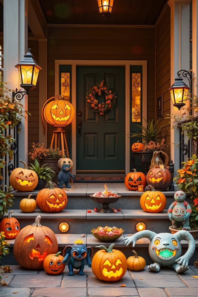 65 Cute and Funny Halloween Porch Decorations 2025 to Make Your Home the Talk of the Block