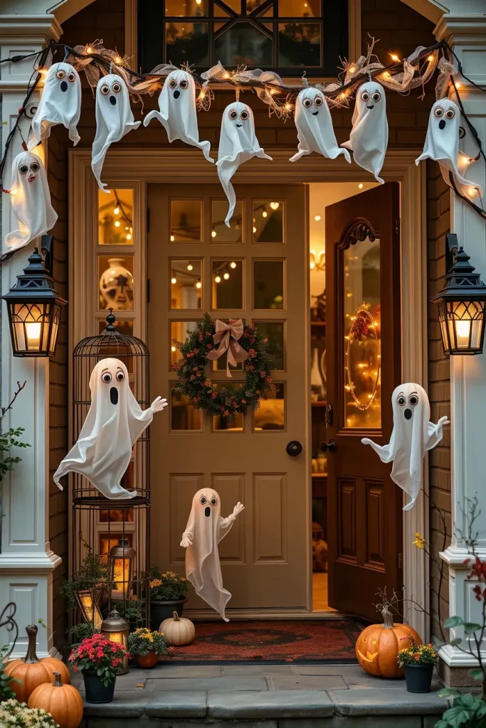 65 Cute and Funny Halloween Porch Decorations 2025 to Make Your Home the Talk of the Block