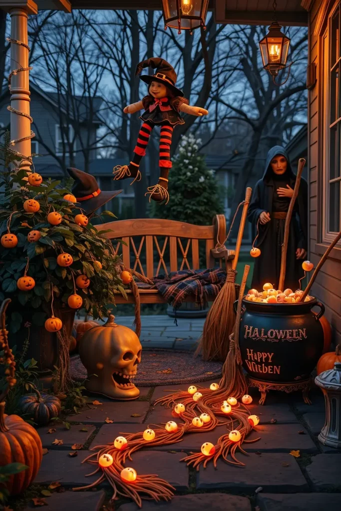 65 Cute and Funny Halloween Porch Decorations 2025 to Make Your Home the Talk of the Block