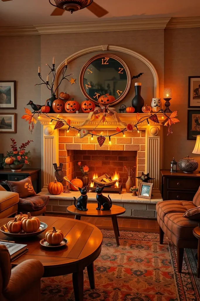 64 Halloween Mantle Ideas 2025 to Inspire Your Spooky Fireplace Styling