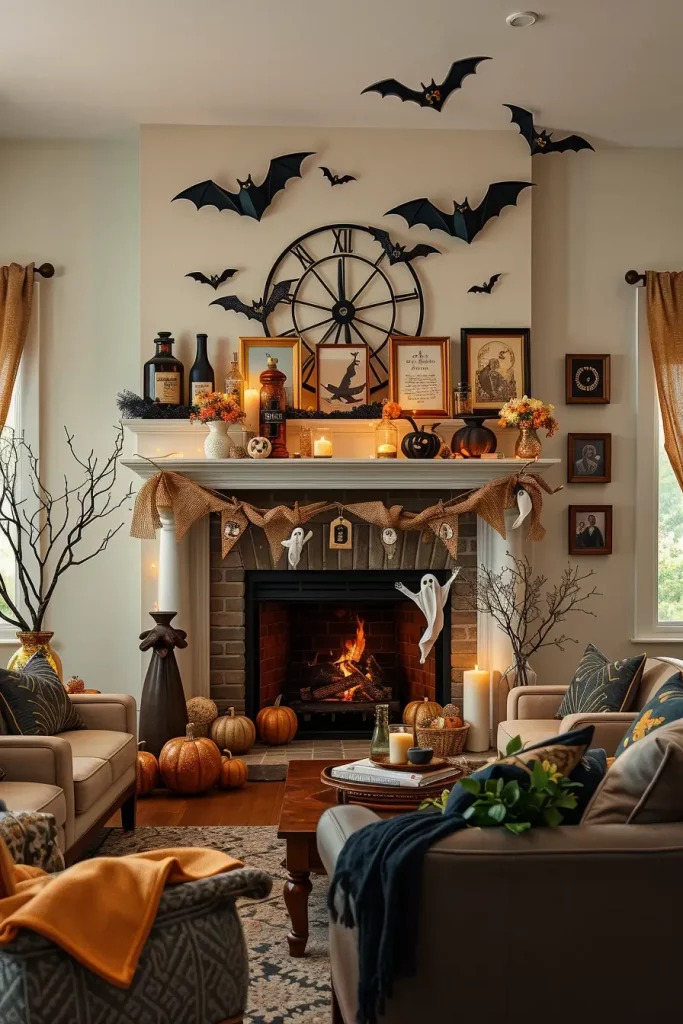 65 Halloween Fireplace Decor Ideas 2025 for a Spooky and Stylish Home