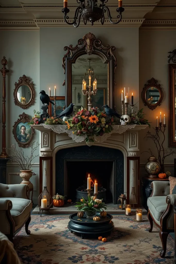 64 Halloween Mantle Ideas 2025 to Inspire Your Spooky Fireplace Styling