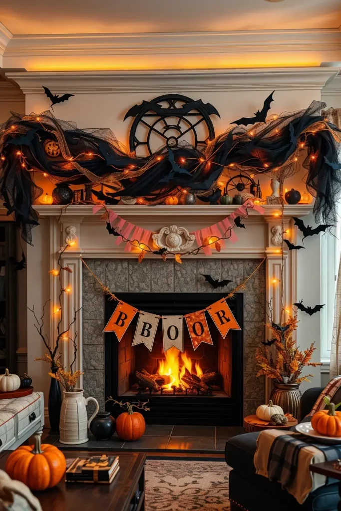 65 Halloween Fireplace Decor Ideas 2025 for a Spooky and Stylish Home