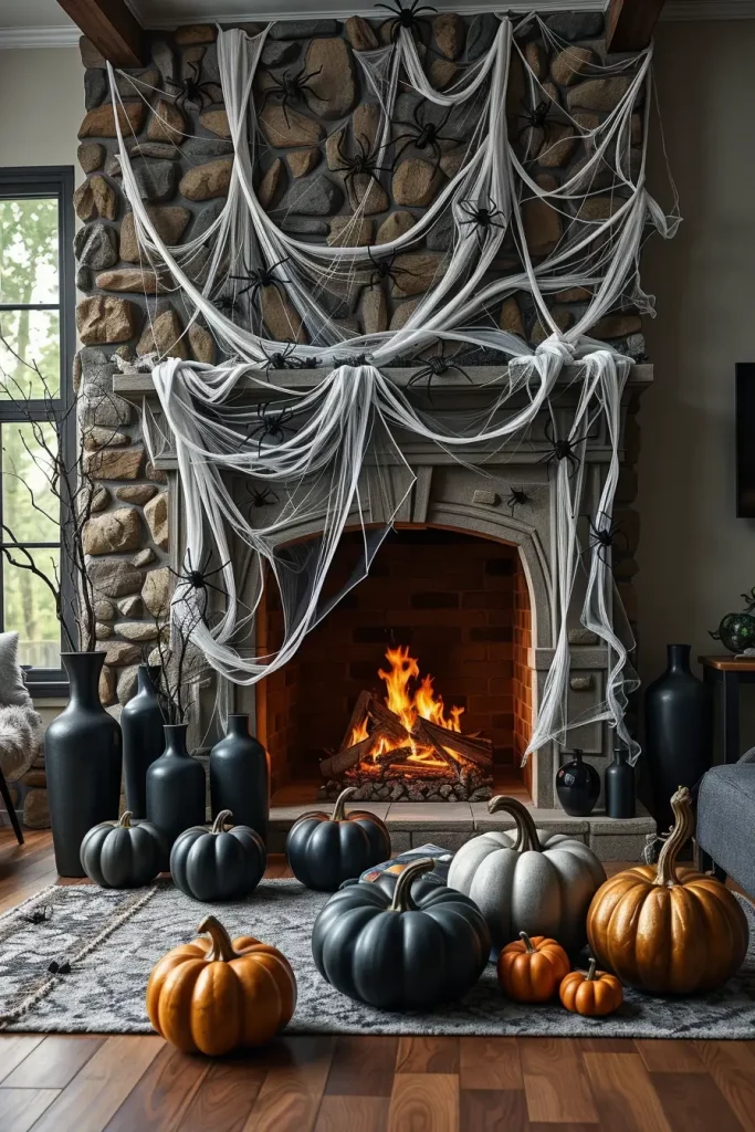 65 Halloween Fireplace Decor Ideas 2025 for a Spooky and Stylish Home