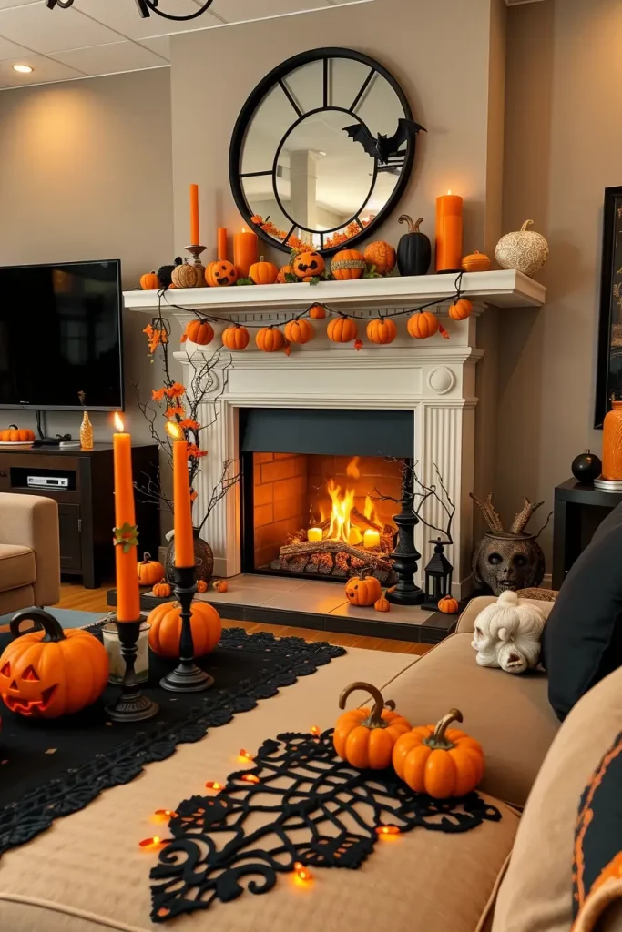 65 Halloween Fireplace Decor Ideas 2025 for a Spooky and Stylish Home