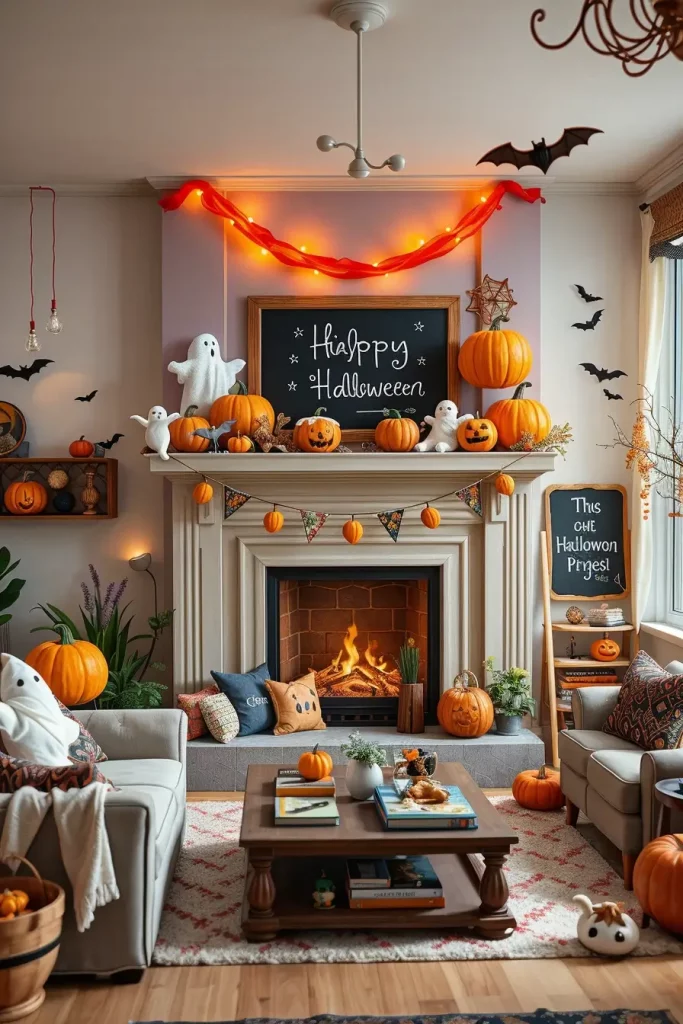 64 Halloween Mantle Ideas 2025 to Inspire Your Spooky Fireplace Styling