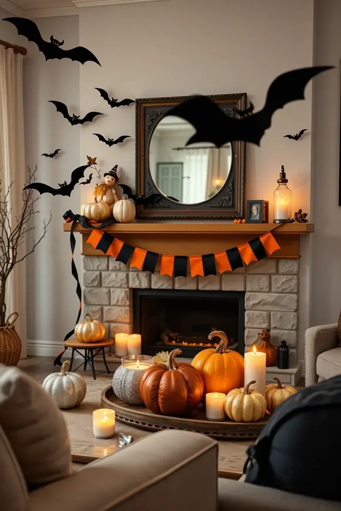 64 Halloween Mantle Ideas 2025 to Inspire Your Spooky Fireplace Styling