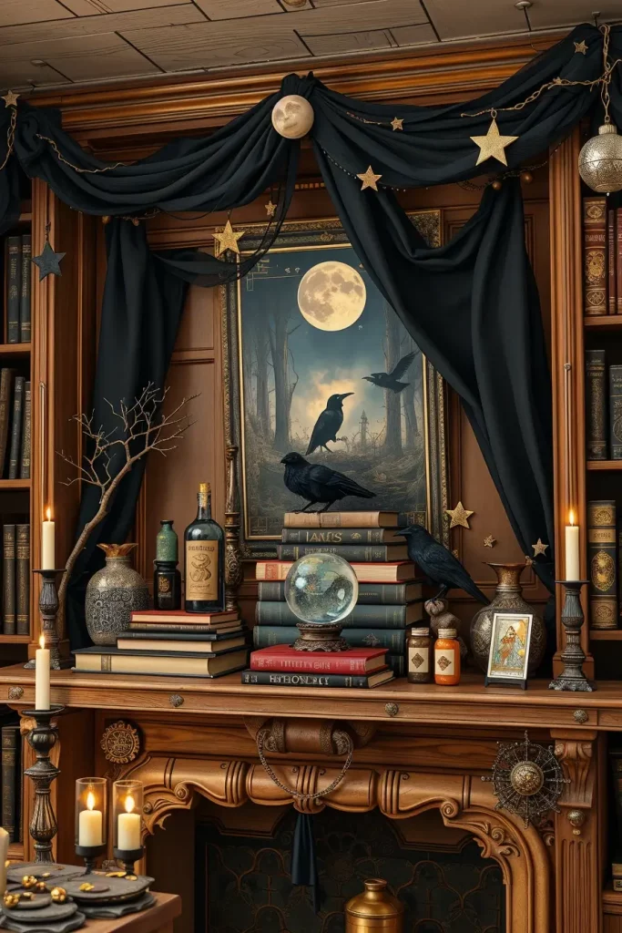 64 Halloween Mantle Ideas 2025 to Inspire Your Spooky Fireplace Styling