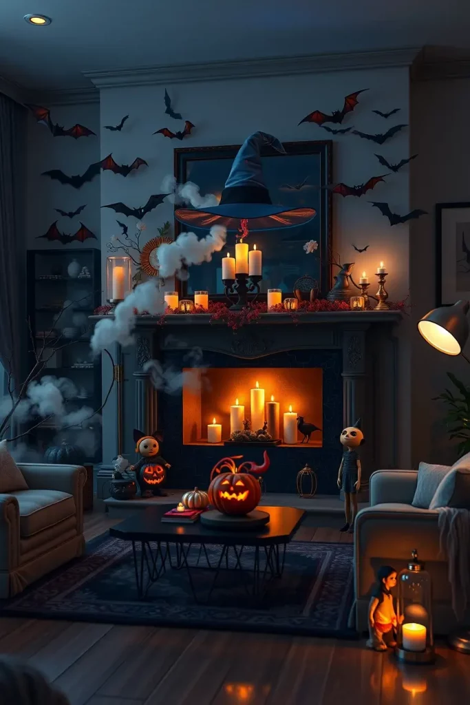 64 Halloween Mantle Ideas 2025 to Inspire Your Spooky Fireplace Styling