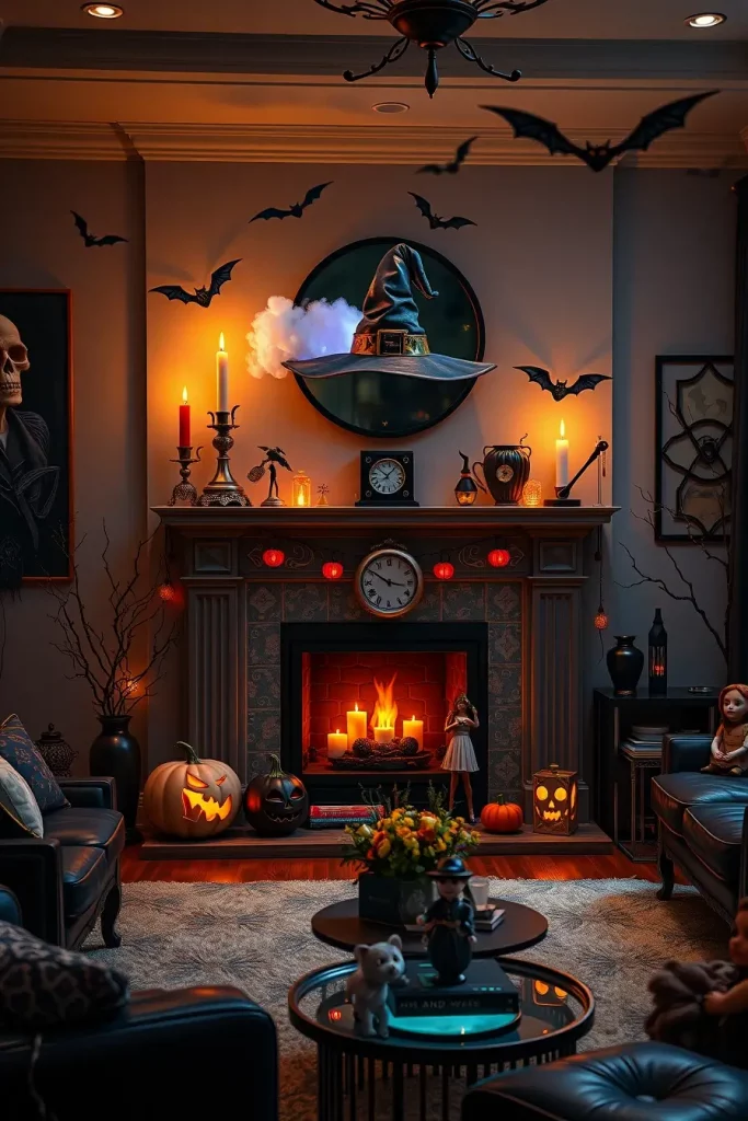 64 Halloween Mantle Ideas 2025 to Inspire Your Spooky Fireplace Styling