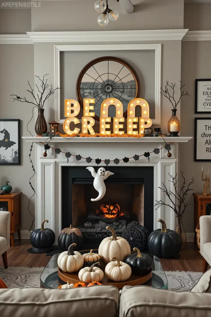 64 Halloween Mantle Ideas 2025 to Inspire Your Spooky Fireplace Styling