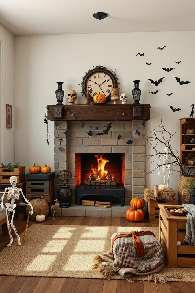 65 Halloween Fireplace Decor Ideas 2025 for a Spooky and Stylish Home