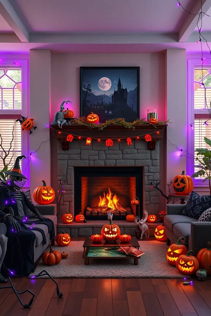 65 Halloween Fireplace Decor Ideas 2025 for a Spooky and Stylish Home